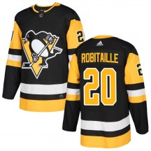 Men's Adidas Pittsburgh Penguins Luc Robitaille Black Home Jersey - Authentic