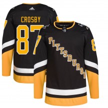 Men's Adidas Pittsburgh Penguins Sidney Crosby Black 2021/22 Alternate Primegreen Pro Player Jersey - Authentic