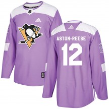 Youth Adidas Pittsburgh Penguins Zach Aston-Reese Purple Fights Cancer Practice Jersey - Authentic