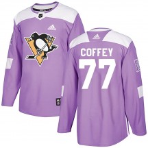 Youth Adidas Pittsburgh Penguins Paul Coffey Purple Fights Cancer Practice Jersey - Authentic