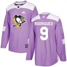 Youth Adidas Pittsburgh Penguins Evan Rodrigues Purple ized Fights Cancer Practice Jersey - Authentic
