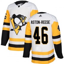 Men's Adidas Pittsburgh Penguins Zach Aston-Reese White Away Jersey - Authentic