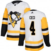 Men's Adidas Pittsburgh Penguins Cody Ceci White Away Jersey - Authentic
