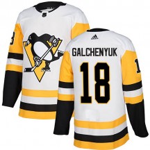 Men's Adidas Pittsburgh Penguins Alex Galchenyuk White Away Jersey - Authentic