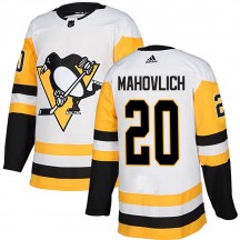 Men's Adidas Pittsburgh Penguins Peter Mahovlich White Away Jersey - Authentic