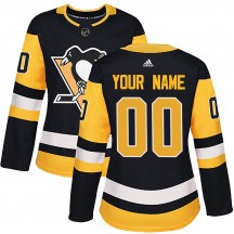 Women's Adidas Pittsburgh Penguins Custom Black Custom Home Jersey - Authentic