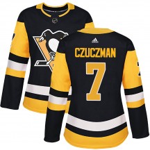 Women's Adidas Pittsburgh Penguins Kevin Czuczman Black ized Home Jersey - Authentic