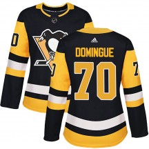 Women's Adidas Pittsburgh Penguins Louis Domingue Black Home Jersey - Authentic