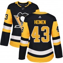 Women's Adidas Pittsburgh Penguins Danton Heinen Black Home Jersey - Authentic