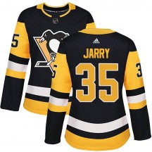 Women's Adidas Pittsburgh Penguins Tristan Jarry Black Home Jersey - Authentic