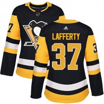 Women's Adidas Pittsburgh Penguins Sam Lafferty Black Home Jersey - Authentic