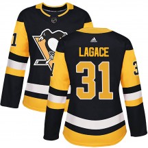 Women's Adidas Pittsburgh Penguins Maxime Lagace Black Home Jersey - Authentic