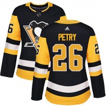 Women's Adidas Pittsburgh Penguins Jeff Petry Black Home Jersey - Authentic
