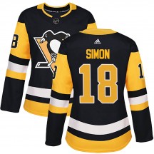 Women's Adidas Pittsburgh Penguins Dominik Simon Black ized Home Jersey - Authentic
