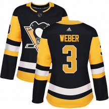 Women's Adidas Pittsburgh Penguins Yannick Weber Black Home Jersey - Authentic