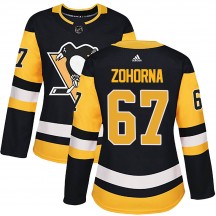 Women's Adidas Pittsburgh Penguins Radim Zohorna Black Home Jersey - Authentic
