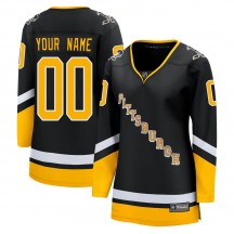 Women's Fanatics Branded Pittsburgh Penguins Custom Black Custom 2021/22 Alternate Breakaway Player Jersey - Premier