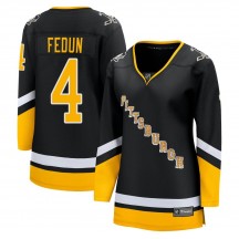 Women's Fanatics Branded Pittsburgh Penguins Taylor Fedun Black 2021/22 Alternate Breakaway Player Jersey - Premier