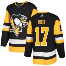 Men's Adidas Pittsburgh Penguins Bryan Rust Black Jersey - Authentic