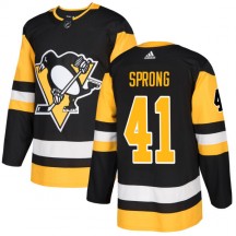Men's Adidas Pittsburgh Penguins Daniel Sprong Black Jersey - Authentic