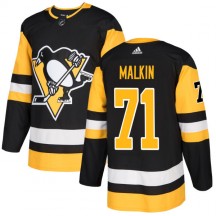 Men's Adidas Pittsburgh Penguins Evgeni Malkin Black Jersey - Authentic