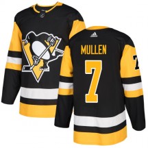 Men's Adidas Pittsburgh Penguins Joe Mullen Black Jersey - Authentic