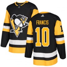 Men's Adidas Pittsburgh Penguins Ron Francis Black Jersey - Authentic