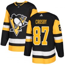 Men's Adidas Pittsburgh Penguins Sidney Crosby Black Jersey - Authentic