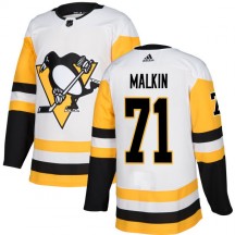 Men's Adidas Pittsburgh Penguins Evgeni Malkin White Jersey - Authentic