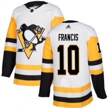 Men's Adidas Pittsburgh Penguins Ron Francis White Jersey - Authentic