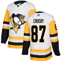 Men's Adidas Pittsburgh Penguins Sidney Crosby White Jersey - Authentic