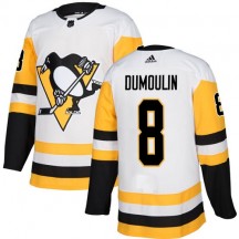 Youth Adidas Pittsburgh Penguins Brian Dumoulin White Away Jersey - Authentic
