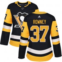 Women's Adidas Pittsburgh Penguins Carter Rowney Black Home Jersey - Authentic