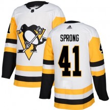 Youth Adidas Pittsburgh Penguins Daniel Sprong White Away Jersey - Authentic