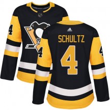 Women's Adidas Pittsburgh Penguins Justin Schultz Black Home Jersey - Authentic