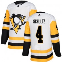 Youth Adidas Pittsburgh Penguins Justin Schultz White Away Jersey - Authentic