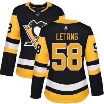 Women's Adidas Pittsburgh Penguins Kris Letang Black Home Jersey - Authentic
