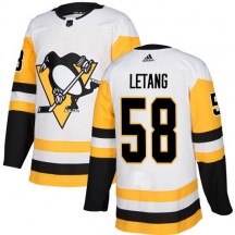 Youth Adidas Pittsburgh Penguins Kris Letang White Away Jersey - Authentic