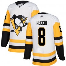 Youth Adidas Pittsburgh Penguins Mark Recchi White Away Jersey - Authentic