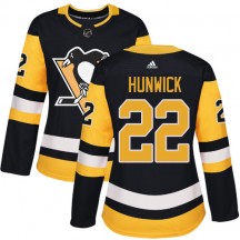 Women's Adidas Pittsburgh Penguins Matt Hunwick Black Home Jersey - Authentic