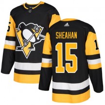 Youth Adidas Pittsburgh Penguins Riley Sheahan Black Home Jersey - Authentic