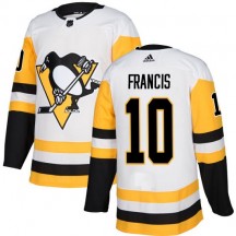 Women's Adidas Pittsburgh Penguins Ron Francis White Away Jersey - Authentic
