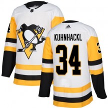 Women's Adidas Pittsburgh Penguins Tom Kuhnhackl White Away Jersey - Authentic