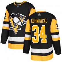 Youth Adidas Pittsburgh Penguins Tom Kuhnhackl Black Home Jersey - Authentic