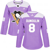 Women's Adidas Pittsburgh Penguins Brian Dumoulin Purple Fights Cancer Practice Jersey - Authentic
