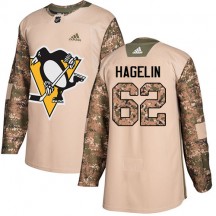 Men's Adidas Pittsburgh Penguins Carl Hagelin Camo Veterans Day Practice Jersey - Authentic