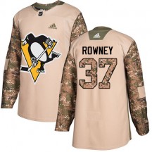 Men's Adidas Pittsburgh Penguins Carter Rowney Camo Veterans Day Practice Jersey - Authentic