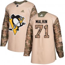 Men's Adidas Pittsburgh Penguins Evgeni Malkin Camo Veterans Day Practice Jersey - Authentic