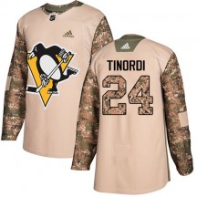 Men's Adidas Pittsburgh Penguins Jarred Tinordi Camo Veterans Day Practice Jersey - Authentic