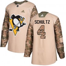 Youth Adidas Pittsburgh Penguins Justin Schultz Camo Veterans Day Practice Jersey - Authentic